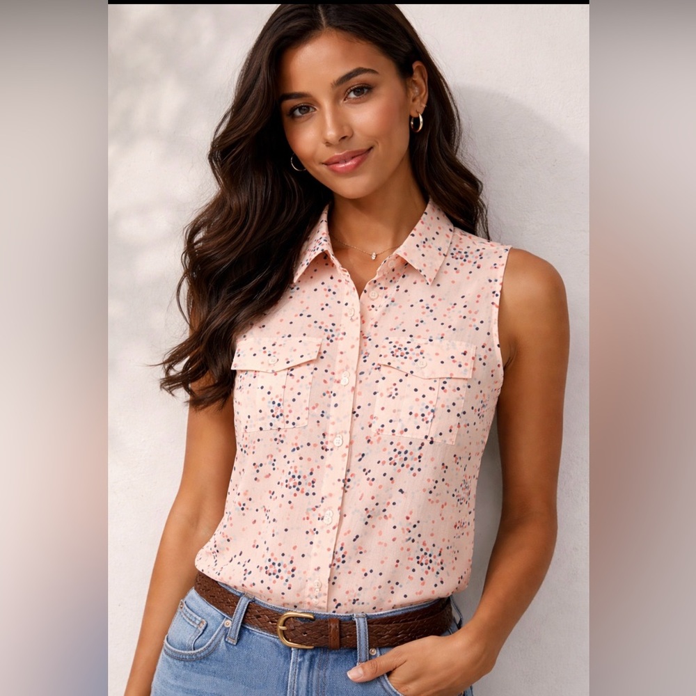 Ann Taylor Sleeveless Button-Down